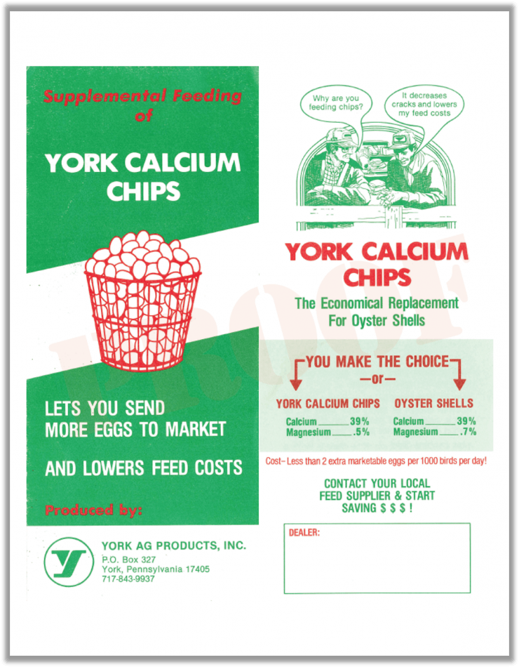 York Ag Our Story York Calcium Chips Retro Literature